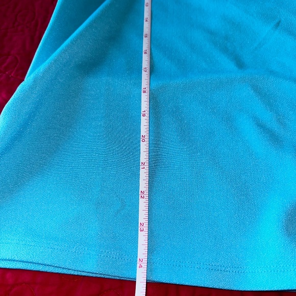 Isaac Mizrahi Pebble Knit Top with Scoop Neck & Lace Sleeves - Fresco Blue NWOT - Picture 6 of 8